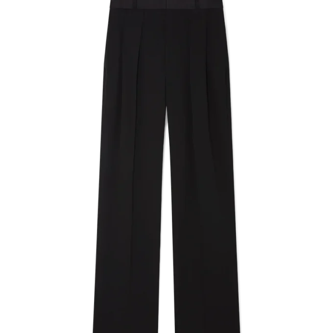 Pantalones plisados de sastrería de lana