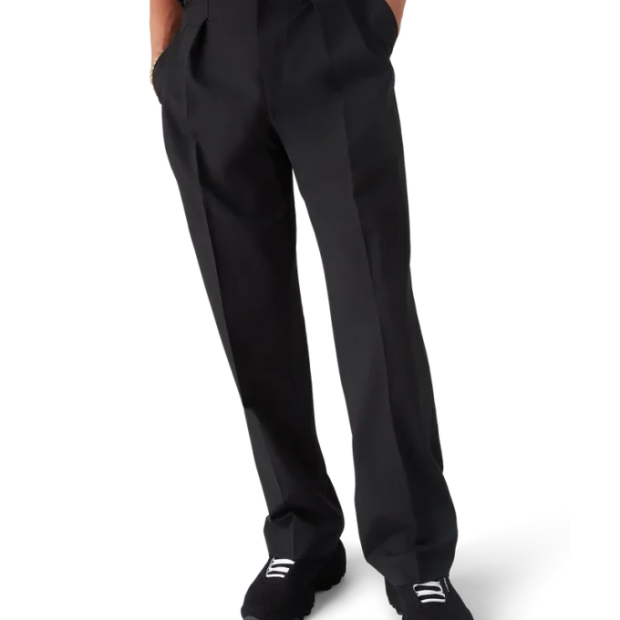 Pantalones plisados de sastrería de lana