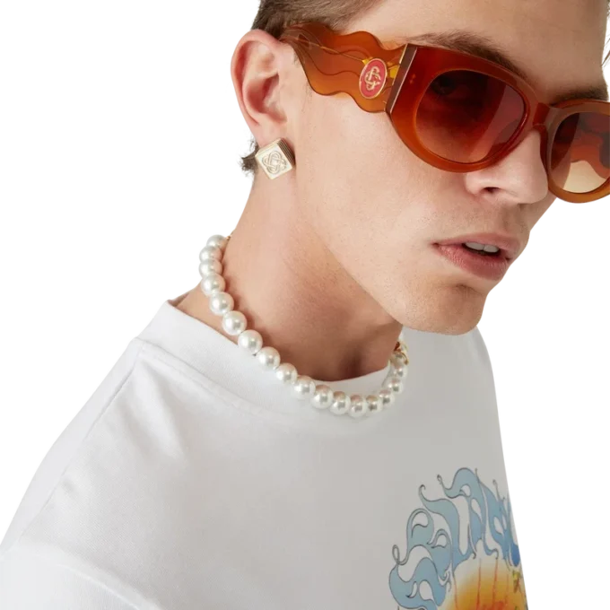 Pendientes de botón con el logotipo Monogram