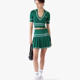 Polo corto de punto verde