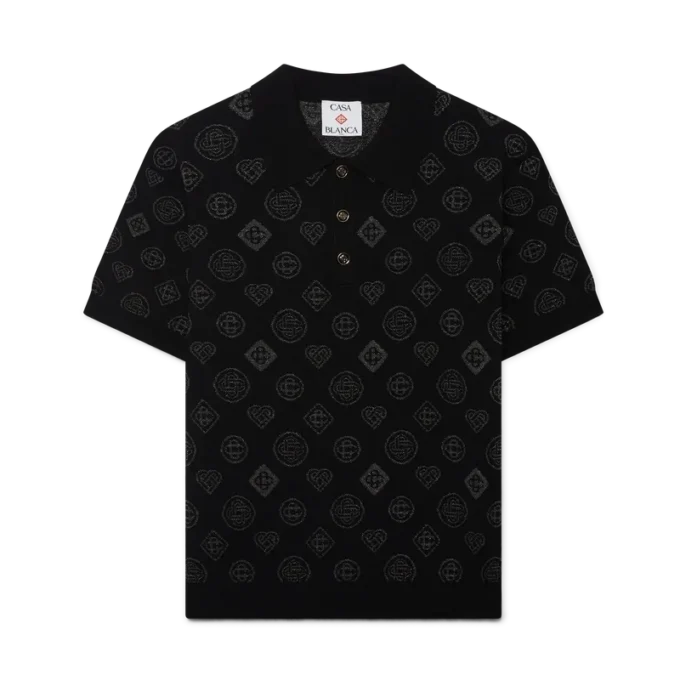 Polo de jacquard con monograma