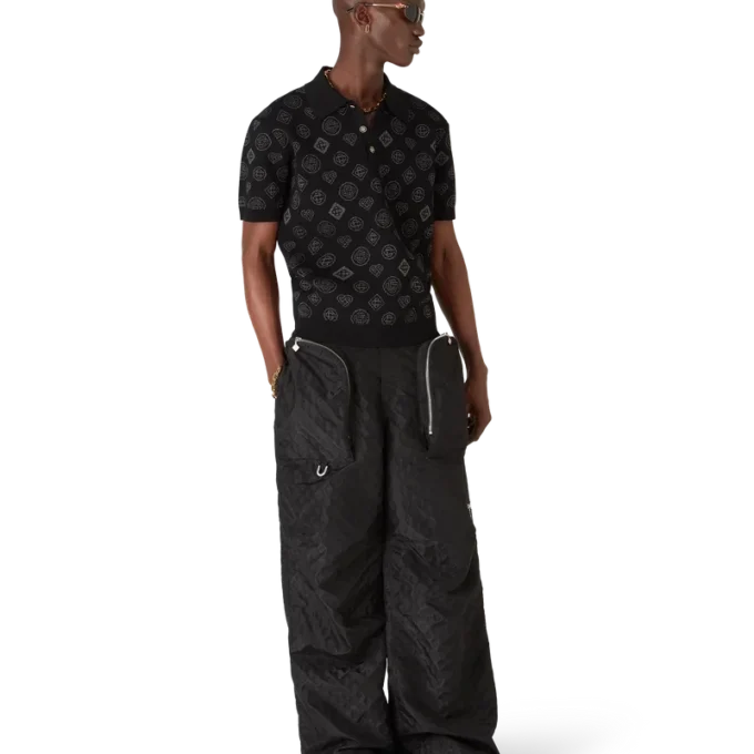 Polo de jacquard con monograma