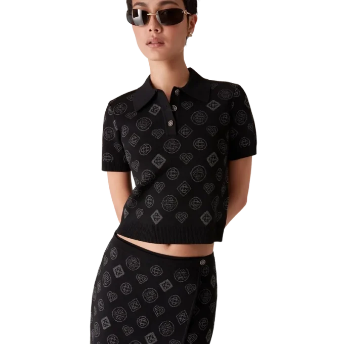 Polo de jacquard con monograma