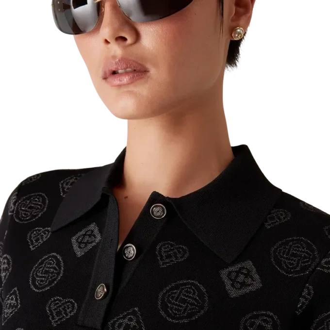 Polo de jacquard con monograma