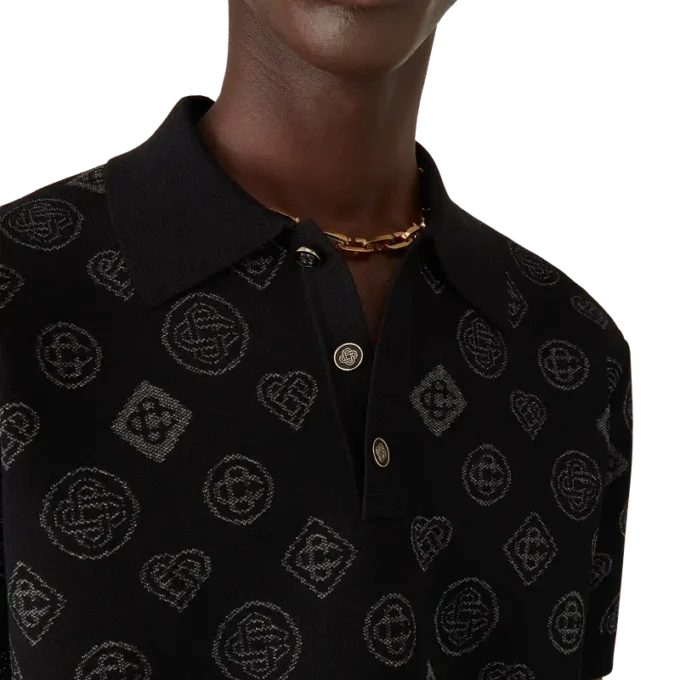 Polo de jacquard con monograma