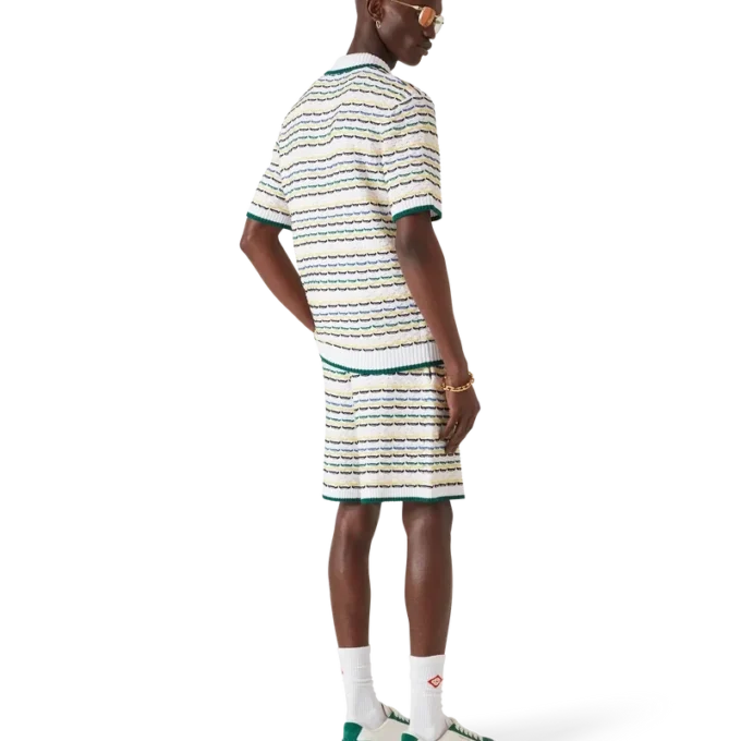 Polo de manga corta con costura Tuck