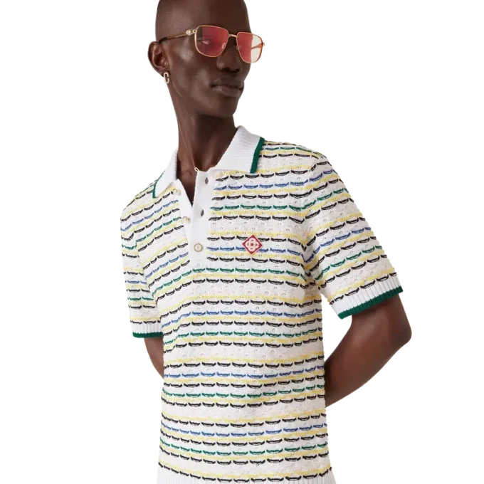 Polo de manga corta con costura Tuck