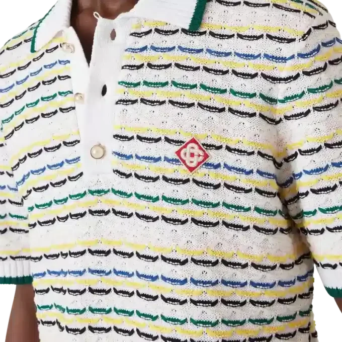 Polo de manga corta con costura Tuck