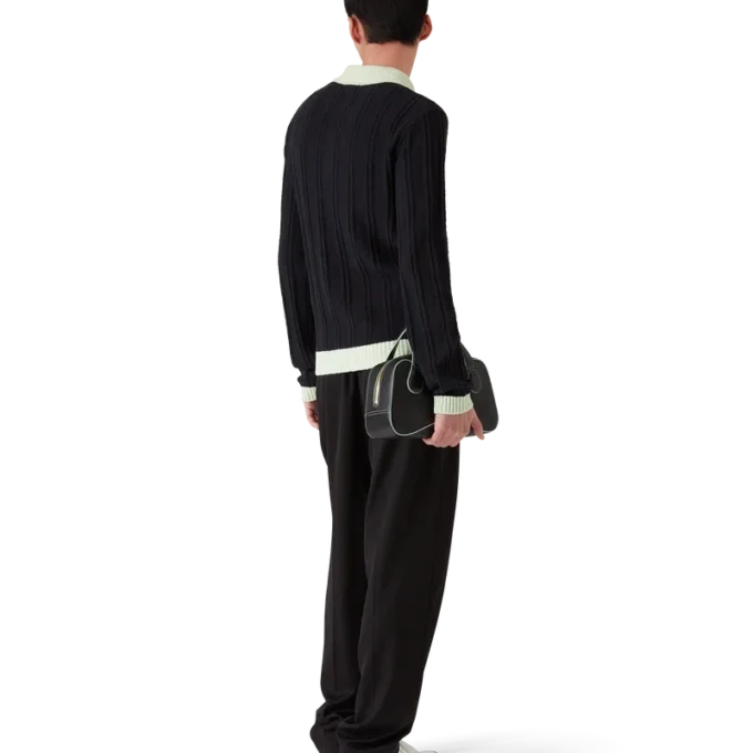 Polo de manga larga de bouclé