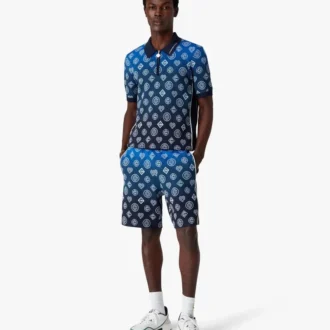 Polo de pantalón corto de punto con monograma degradado