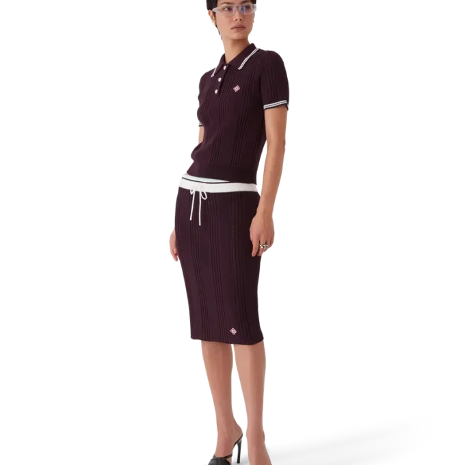 Polo de pantalón corto de punto de algodón