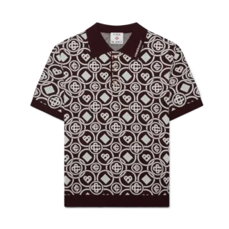 Polo de punto de algodón con monograma