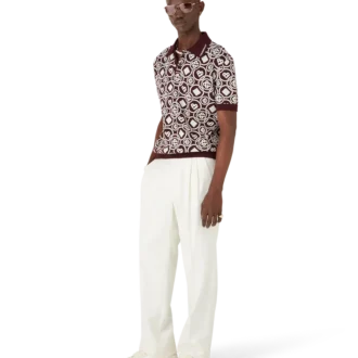 Polo de punto de algodón con monograma