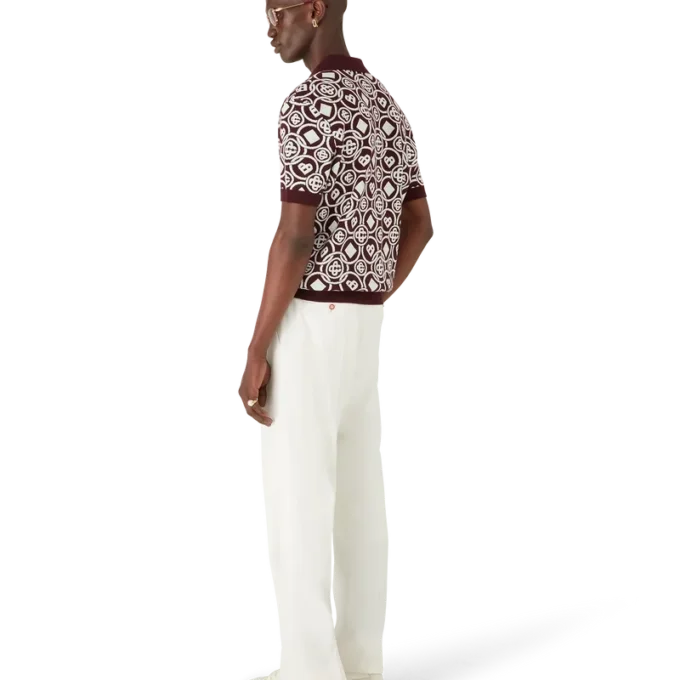 Polo de punto de algodón con monograma