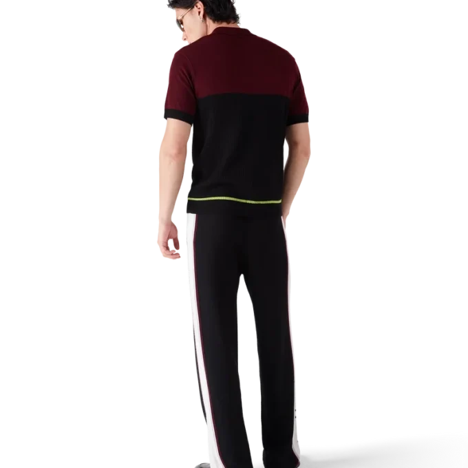 Polo de punto de merino a rayas