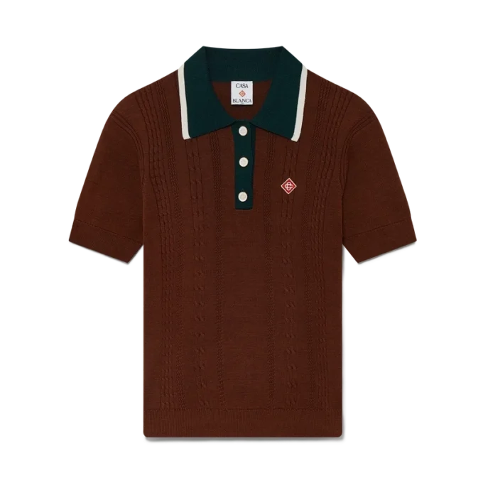 Polo de punto trenzado Polo de punto trenzado