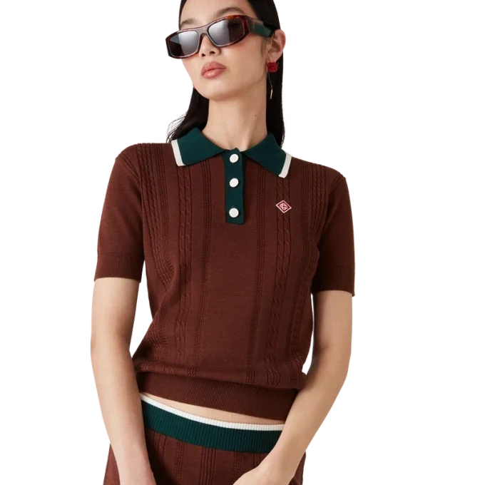 Polo de punto trenzado Polo de punto trenzado