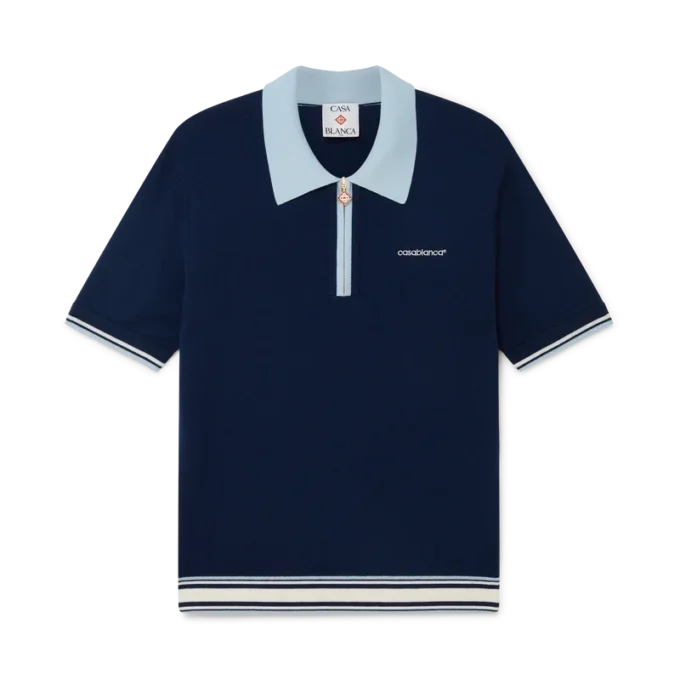Polo de tenis de punto de merino