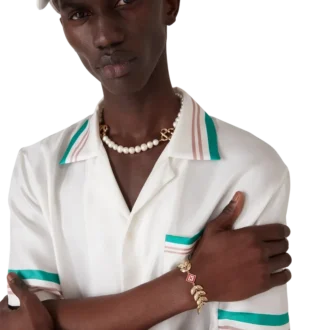 Pulsera de hoja de laurel dorada