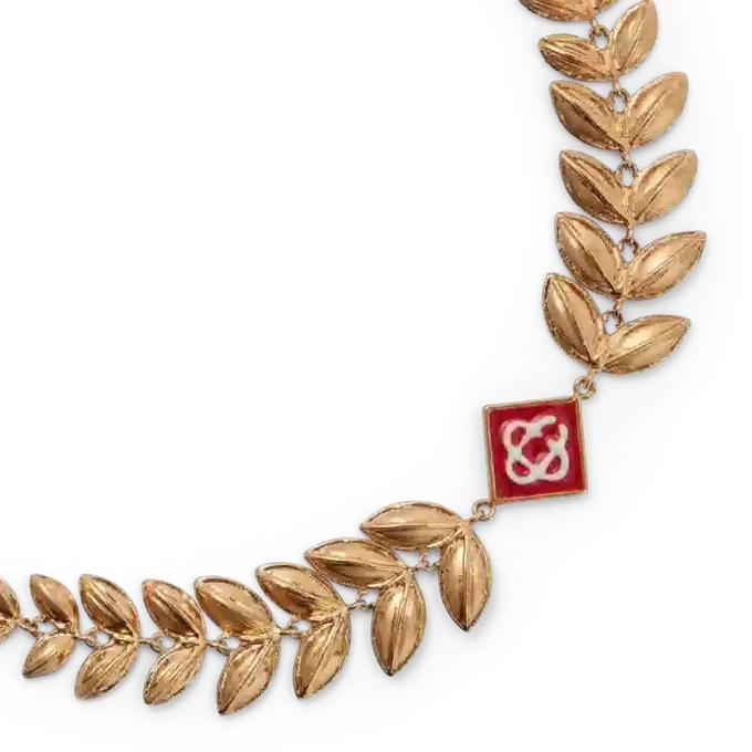 Pulsera de hoja de laurel dorada