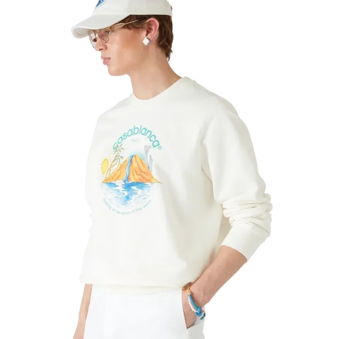 Pulsera de perlas con nudos azul