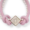 Pulsera de perlas con nudos rosa