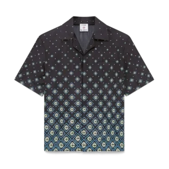 Ropa de baño de pantalones cortos con monograma negro degradado