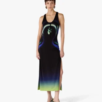 Sandalias tipo mule con tacón negro