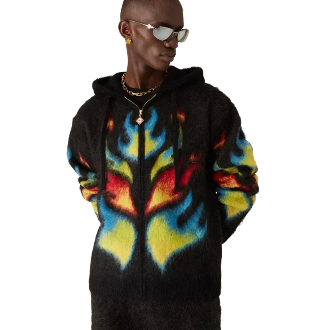 Sudadera con capucha y cremallera Mohair Flame Laurel