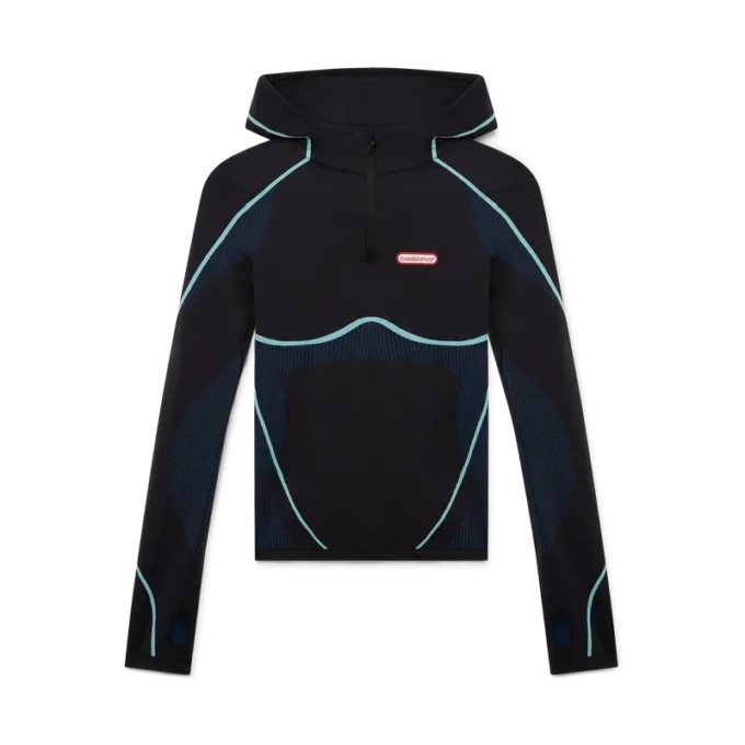 Sudadera con capucha y mangas largas sin costuras