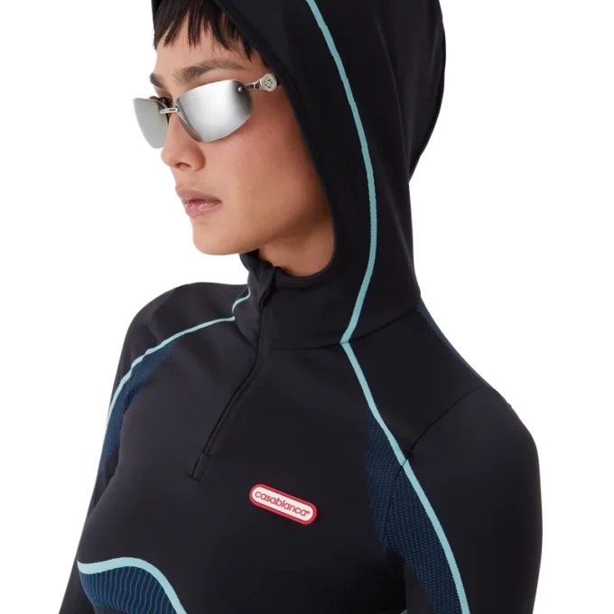 Sudadera con capucha y mangas largas sin costuras