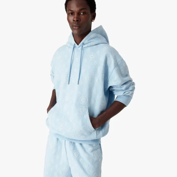 Sudadera con capucha y monograma aplicado