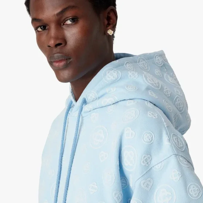 Sudadera con capucha y monograma aplicado