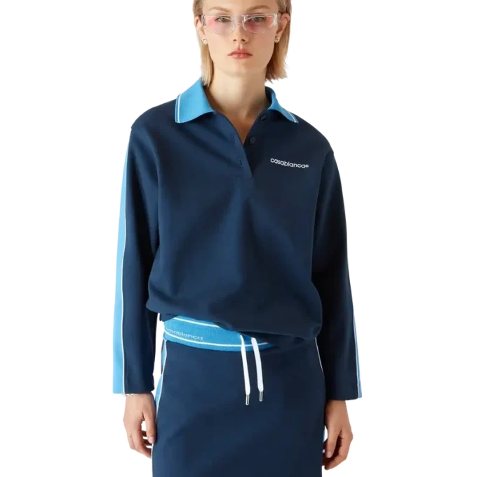 Sudadera con cuello Polo de Punto