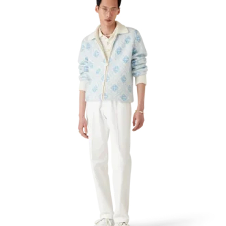 Suéter con cremallera de mohair Monogram