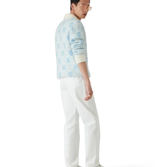 Suéter con cremallera de mohair Monogram