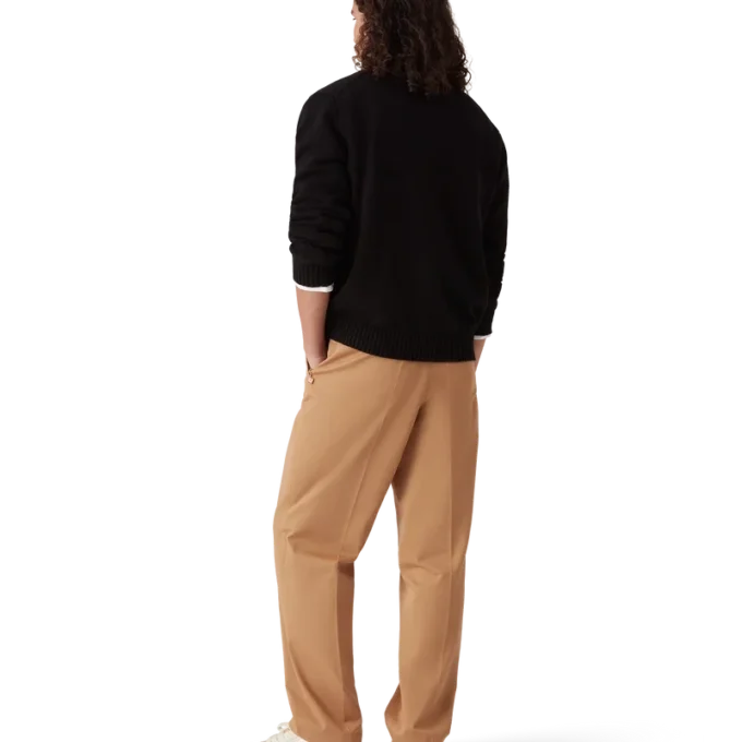 Suéter de algodón con bordado de setas