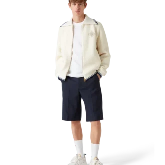 Suéter de cachemira con cremallera