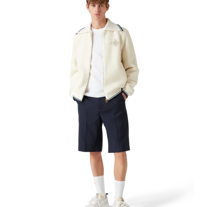 Suéter de cachemira con cremallera