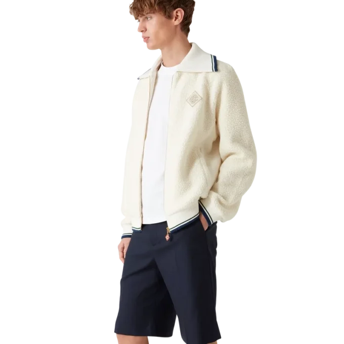 Suéter de cachemira con cremallera