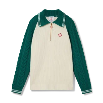 Suéter de cachemira con punto trenzado