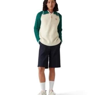 Suéter de cachemira con punto trenzado