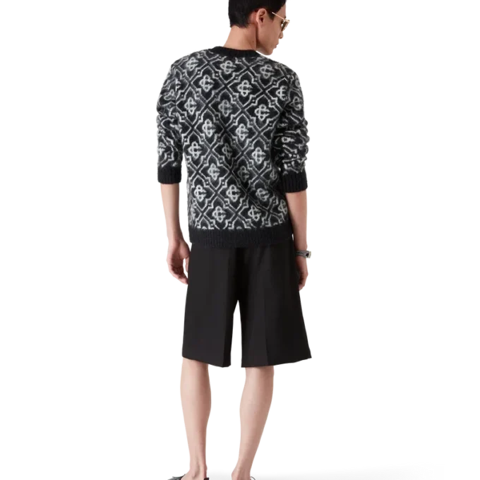 Suéter de mohair con monograma