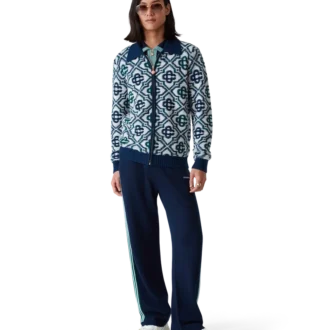 Suéter de punto con cremallera y monograma