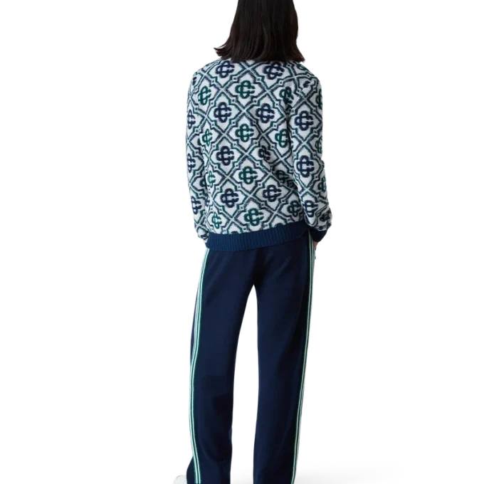 Suéter de punto con cremallera y monograma