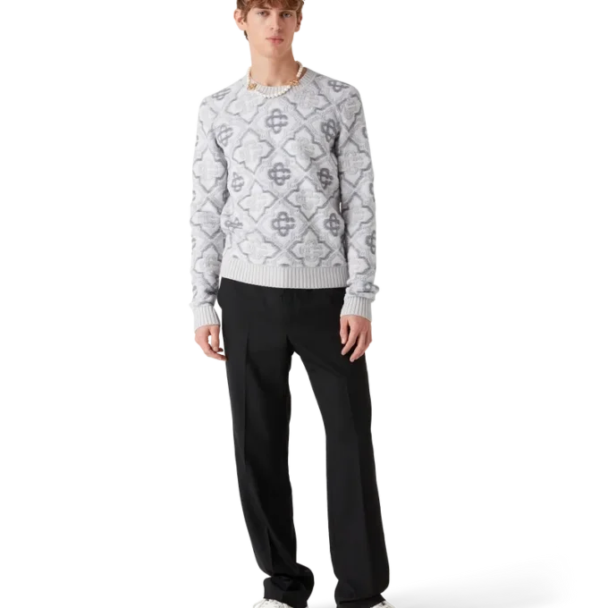 Suéter de punto con monograma