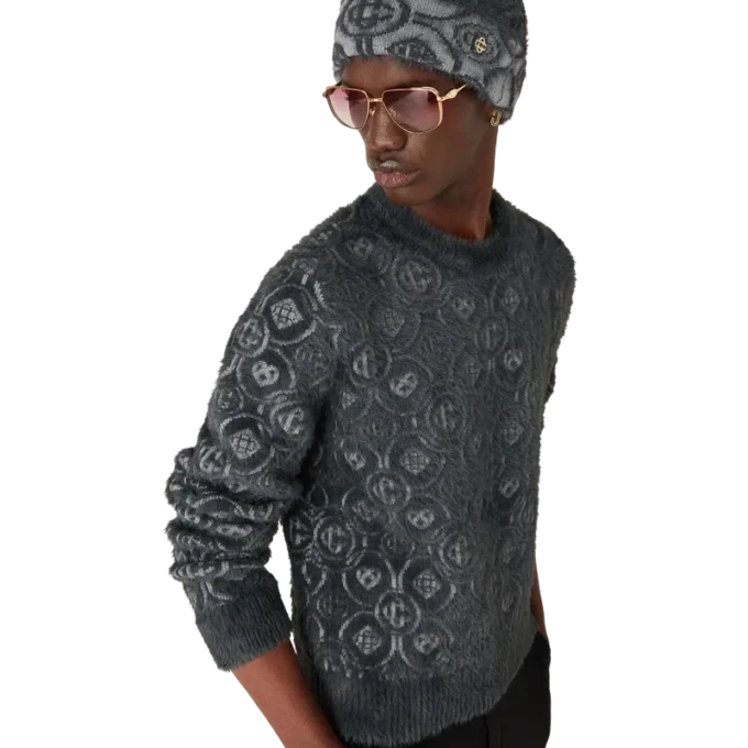 Suéter mullido con monograma