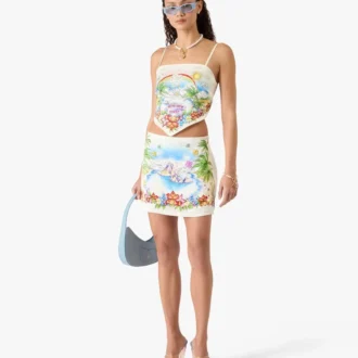 Top con pañuelo de satén de seda Better Days Top con pañuelo de satén de seda Better Days