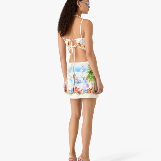 Top con pañuelo de satén de seda Better Days