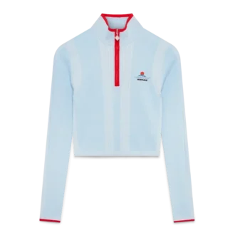 Top corto de capa base de merino para esquí